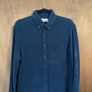 Nudie Jeans Dark Blue Casual Button Down Shirt